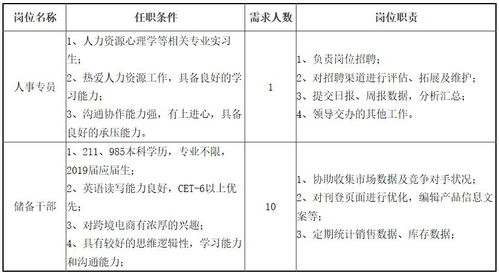 电子商务专业进公司职位