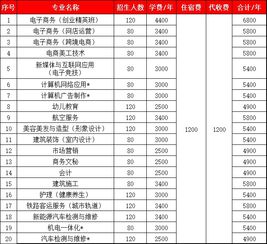 电子商务专业学校学费