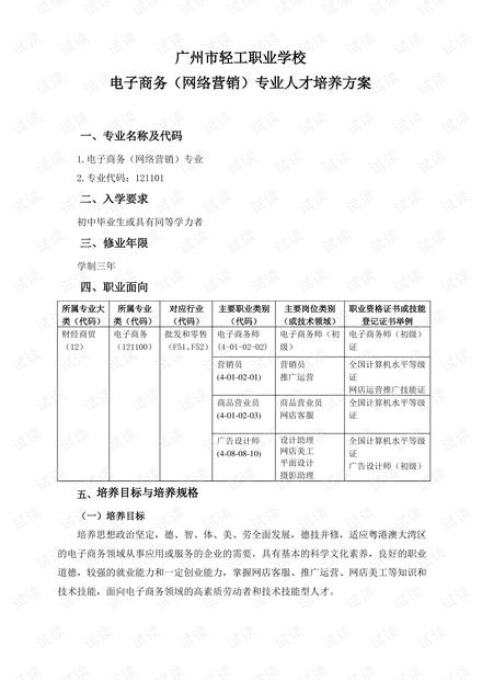电子商务专业实践课程pdf