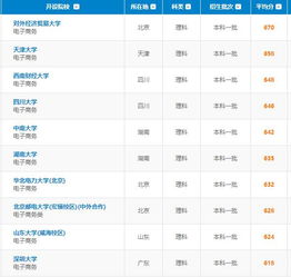 各大学电子商务专业排名