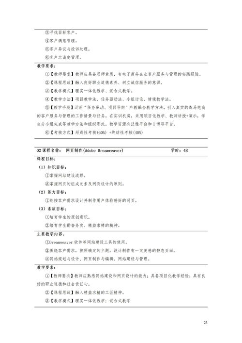 电子商务专业计划书