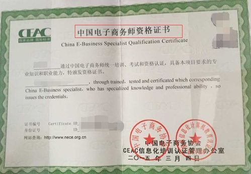 电子商务专业证书考什么